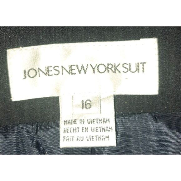 Jones NY Womens Black Size 16 Blazer Suit Jacket - Picture 3 of 6